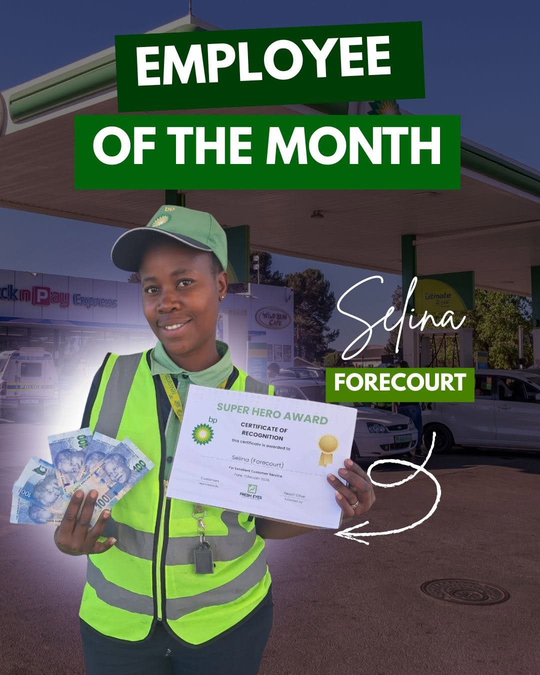 Employee of the Month, Joyce, Wild Bean Café (BP Boulevard Motors)